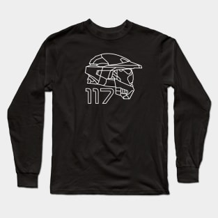 Master Chief 117 Line Art Minimalist Long Sleeve T-Shirt